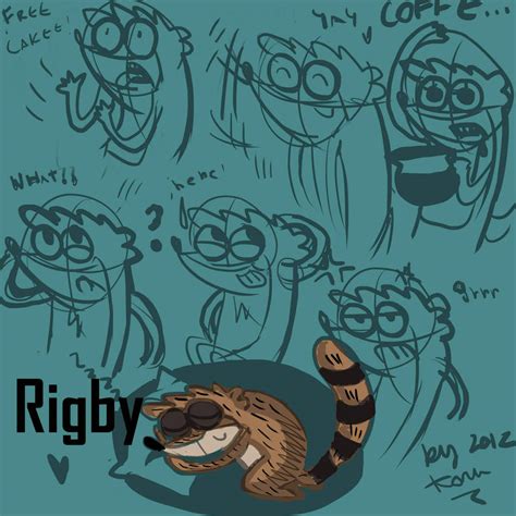 Rigby Doodles By Karu 90 On Deviantart