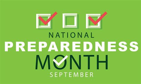 September Is National Preparedness Month Background Banner Card