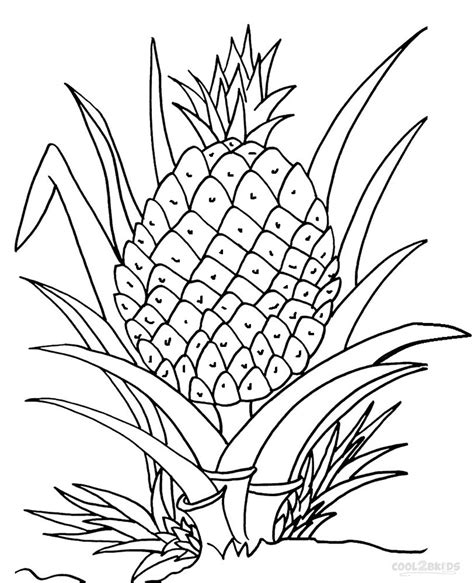 Printable Pineapple Coloring Pages For Kids