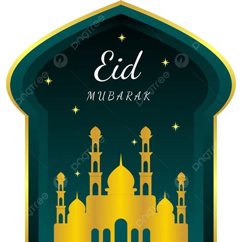 Eid Al Fitr Vector Hd Png Images Eid Al Fitr Greeting Card With Gold