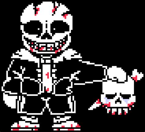 Sans Funny Dude But Bloody And Edgy Kvargas Pixel Art Maker