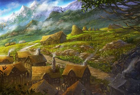 Image Result For Dandd Hamlet Fantasy Village Fantasy Landscape