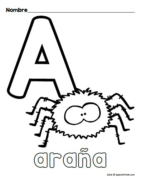 Alphabet Coloring Sheets In Spanish Upper And Lower Case Set Colorear