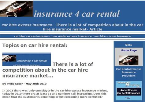 Mse car hire excess insurance. Car Hire Excess Waiver Insurance +: May 2010