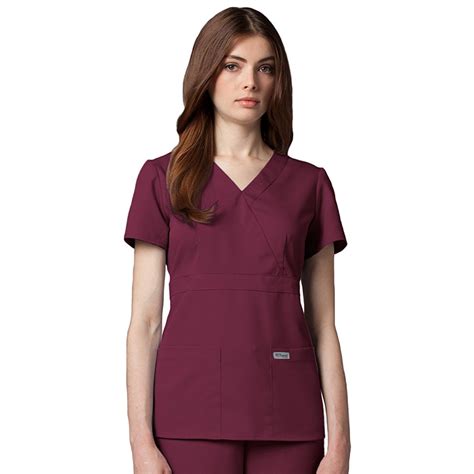 Our grey's anatomy scrubs are known for the highest quality and comfort for the busy workplace. #200 * Women's Jr. Fit Mock Wrap 3 Pocket SCRUB TOP * GREY ...