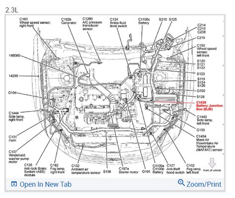 2010 Ford Fusion Engine Parts Diagram