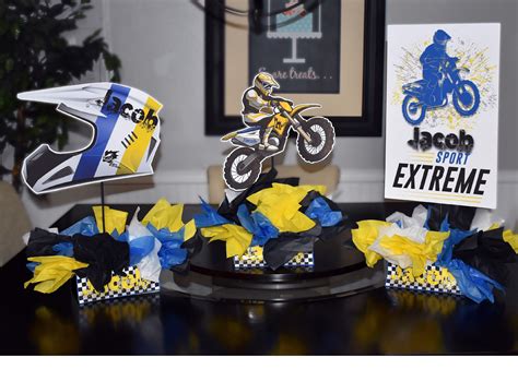 Excited To Share This Item From My Etsy Shop Motocross Birthday Party Centerpieces Aer