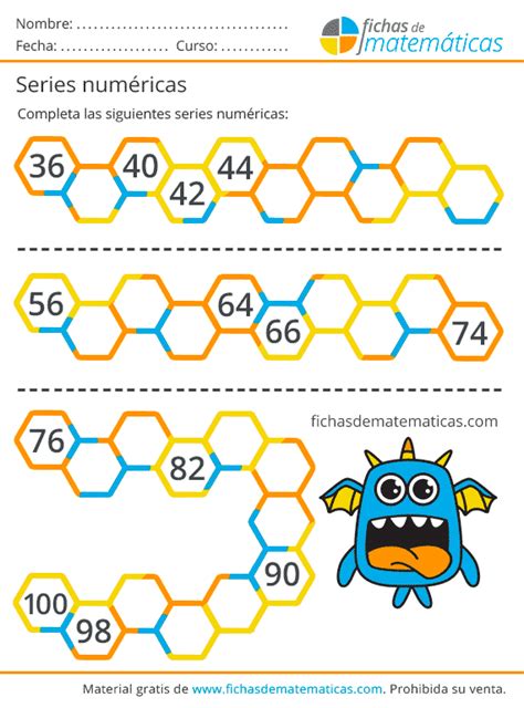 Juegos De Secuencias Numericas Para Niños Series Numericas Ficha