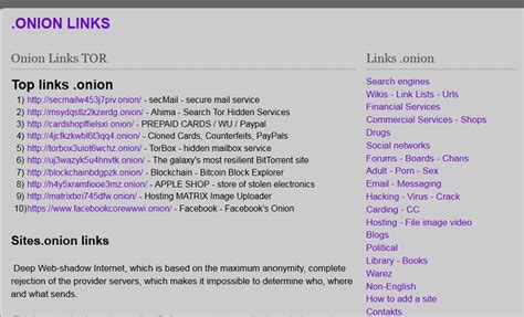 Onion Links Directory Free Deep Web