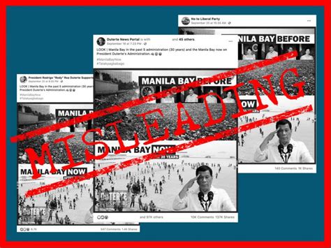 Vera Files Fact Check 2018 Photo Falsely Described Yet Again As Manila Bay ‘before’ Duterte