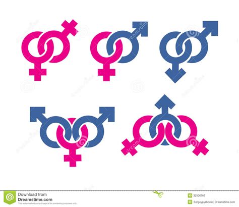 Male And Female Symbols Combination Stock Vector Illustration Of