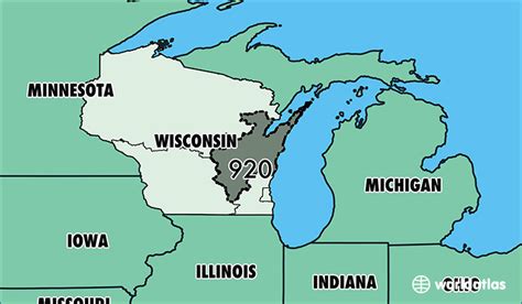 Where Is Area Code 920 Map Of Area Code 920 Green Bay Wi Area Code