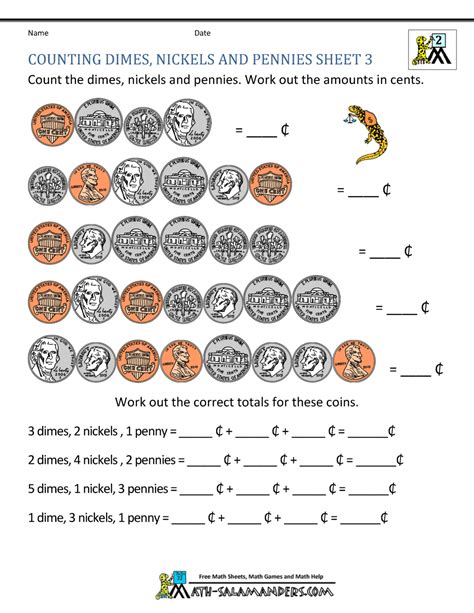 Grade 2 Counting Money Worksheets Free Printable K5 Learning Money
