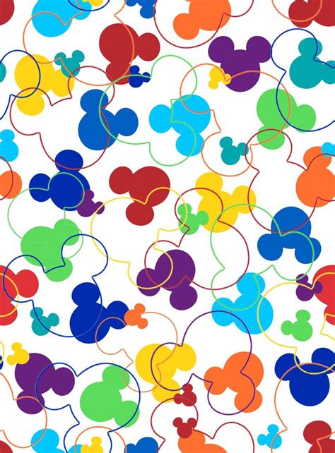 Rainbow Mickey Seamless Pattern Disney Screensaver Mickey Mouse