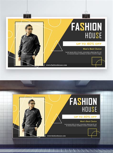 Mens Fashion Shop Billboard Banner Template Imagepicture Free Download