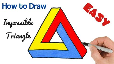 Amazing How To Draw An Optical Illusion Triangle The Easy Way Of All