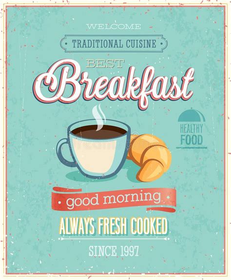 Vintage Breakfast Poster Retrò Chic Retrò