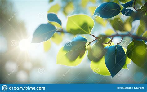 A Close Up Of A Leafy Tree Branch With The Sun Shining Through The