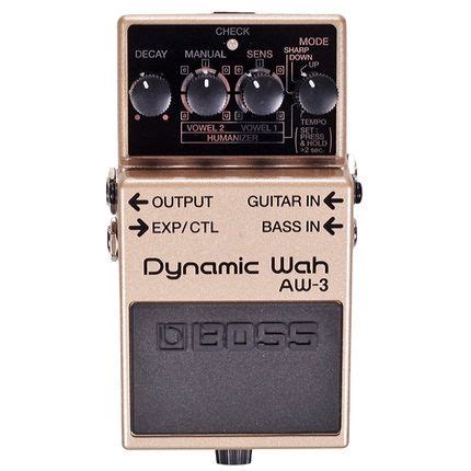 Boss Audio AW 3 Dynamic Wah Pedal For Guitar Or Bass With Tempo Control
