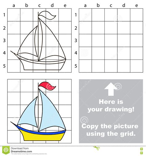 Copy The Image Using Grid, The Simple Educational Kid Game ... Grid copy reindeer puzzle for kids.