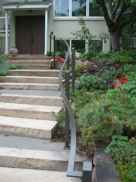 Curved Exterior Handrails Mclean Forge And Welding