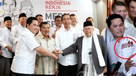Hadir dalam acara serah terima. Erick Thohir Resmi Jadi Ketua Tim Sukses Jokowi, Baju ...