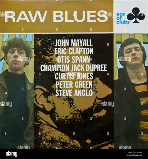 Cover Of Original Vinyl Album Raw Blues Compilation Released 1967 On Ace Of Clubs Records Stock