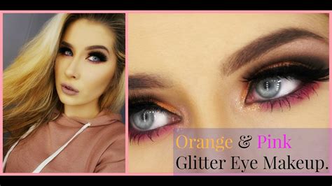 Quick Orange Pink And Gold Glitter Eyes Tutorial Jordeekai 🌠 Youtube