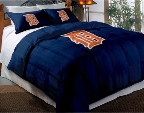 Detroit Tigers Mlb Twin Chenille Embroidered Comforter Set With Shams
