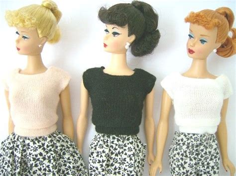 1962 vintage barbie fashion pak square neck sweater and gathered skirts play barbie i m a barbie