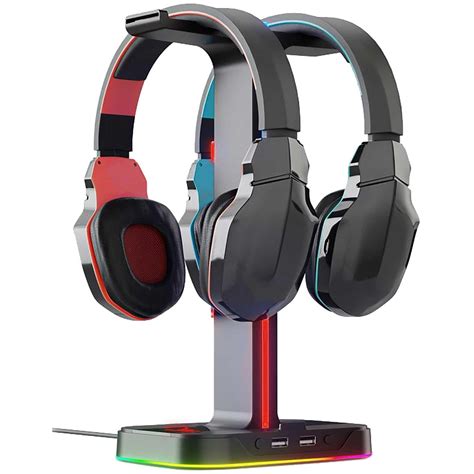 Subsonic Subsonic Raiden Pro Led Gaming Dual Headset Stand Black