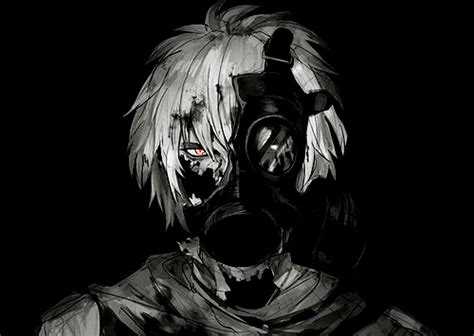 Der Kellner Lösen Regel Anime Guy With Gas Mask Vergewaltigen Ernst Oxid