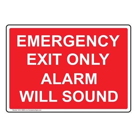 Printable Emergency Exit Sign