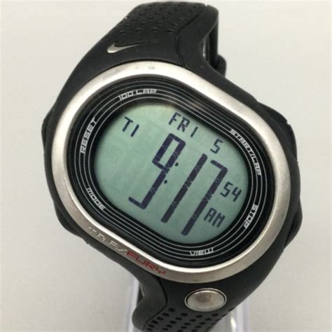 Nike Triax Fury Watch Men Black Silver Tone Digital Wg01 4000 New