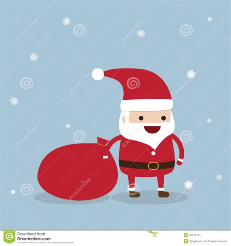 Santa Claus With Snowflake Stock Vector Illustration Of Happy 47071101