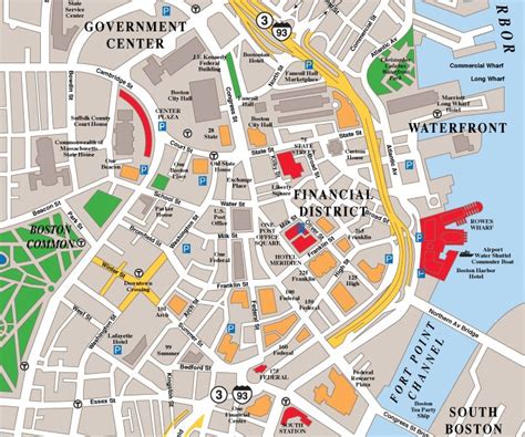 Boston Downtown Tourist Map Best Tourist Places In The World