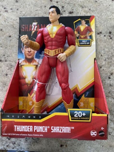 Dc Shazam Thunder Punch Action Figure 20 Sounds And Phrases New In