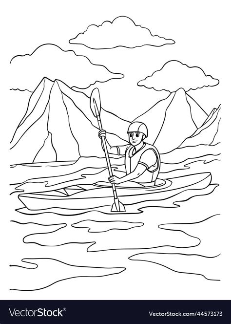 Coloring Pages Kayak