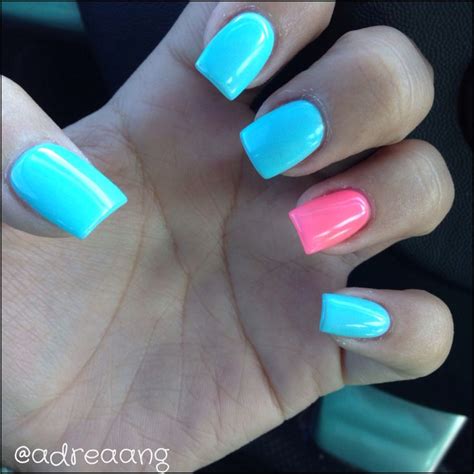 Get Nail Designs With Pink And Blue Images Blue Nails Acrylic