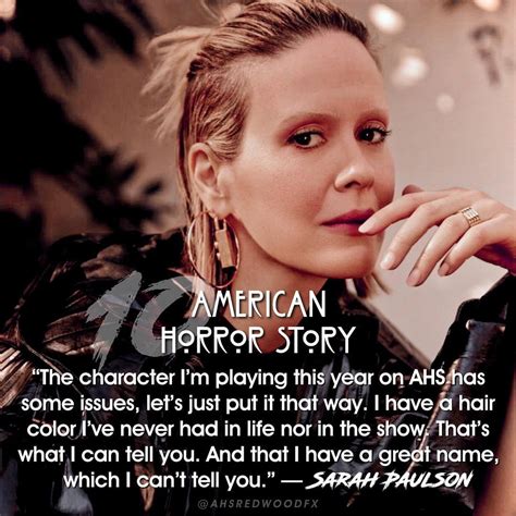 American Horror Story On Instagram “news 🚨 Sarah Paulson Has Just Revealed New Details About