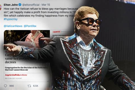 Elton John Lashes Out At Vatican S Hypocrisy Over Gay Marriage