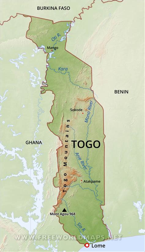 Where Is Togo In Africa Map United States Map