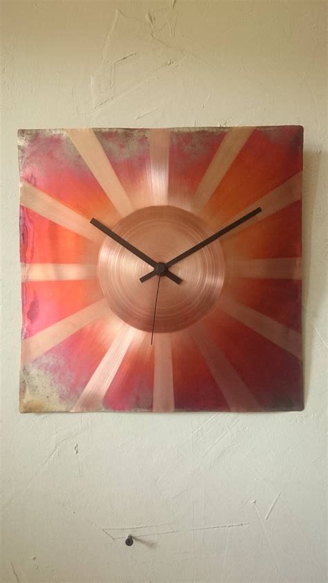 Wall Clock Copper Clock Design Clock Hand Made Clock Etsy