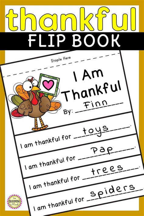 I Am Thankful Writing Activity Thankful Writing Activity Thankful