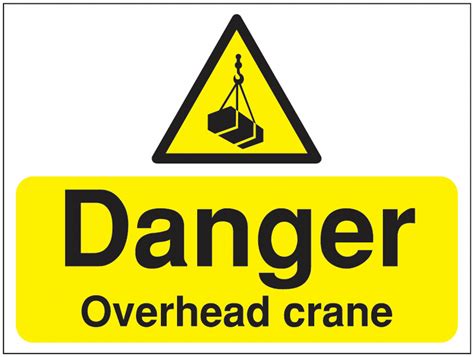 Danger Overhead Crane Construction Site Safety Sign Safetyshop