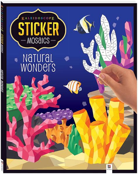 Kaleidoscope Sticker Mosaics Natural Wonders Books Adult Colouring