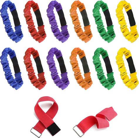 Chodia 3 Legged Race Bands 14 Pack Three Legged Race Game Elastic Tie Straps For