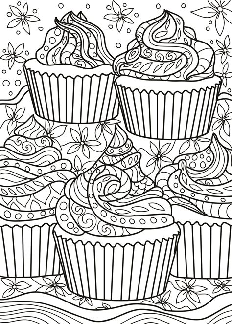 Cupcake Coloring Page - Coloring Home