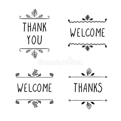 Thank You Frame Outline Stock Illustrations 786 Thank You Frame