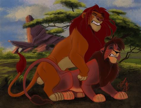 Rule 34 Aerosaur83 Balls Blush Disney Duo Felid Feral Gay Genitals Kovu Lion Male Malemale